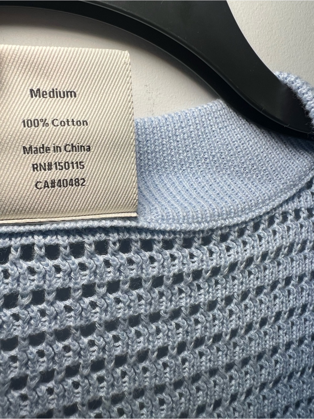 Varley Callie Knit Top Light Blue Size M - Picture 4 of 9